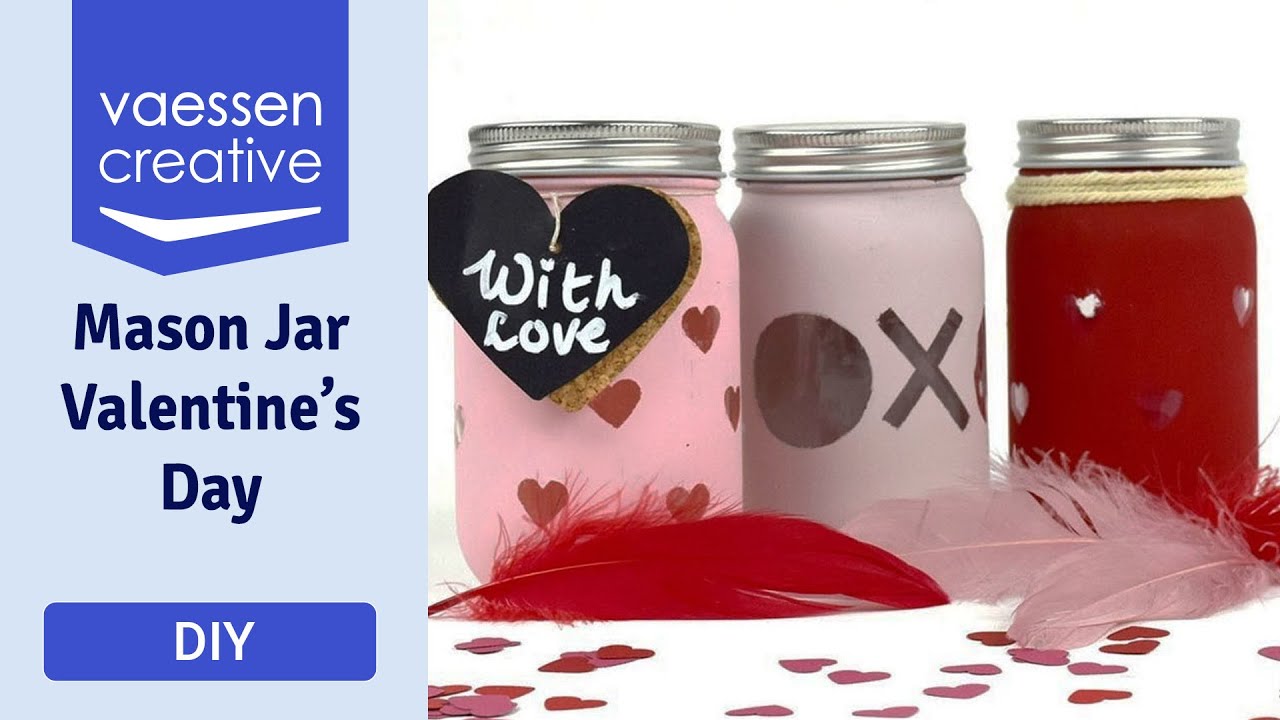 How to make a cool mason jar for Valentine's Day (DIY)