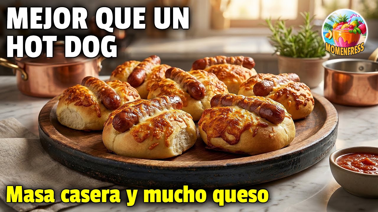 Cómo hacer BOLLOS DE SALCHICHA Esponjosos (Receta con Aceite de Oliva) 🤤