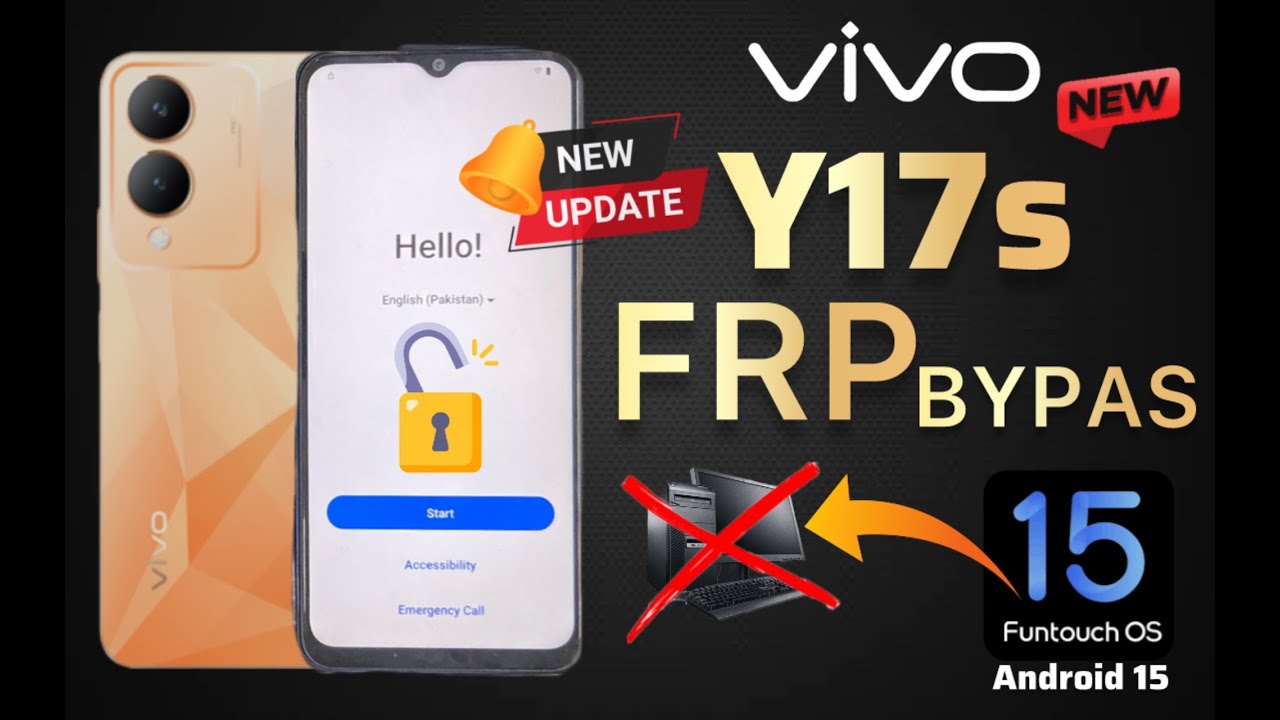 VIVO Y17s FRP Bypass Android 15 New Method 2025 🔥 || All Vivo Models FRP Bypass Without Pc ✅