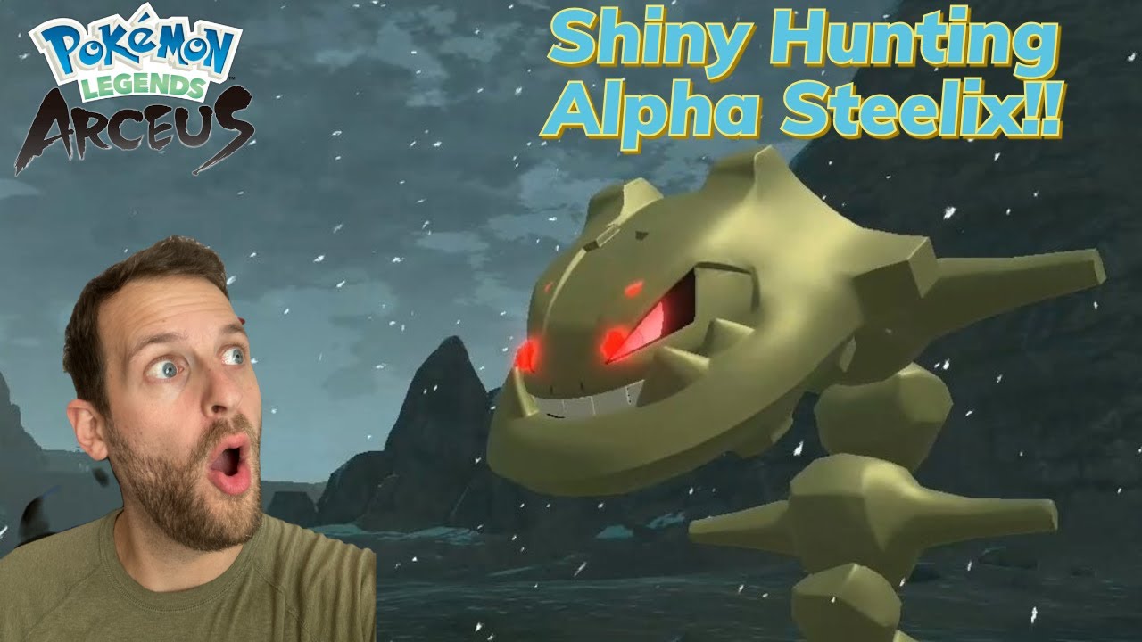 Hunting Shiny Alpha Steelix in Pokemon Legends Arceus!