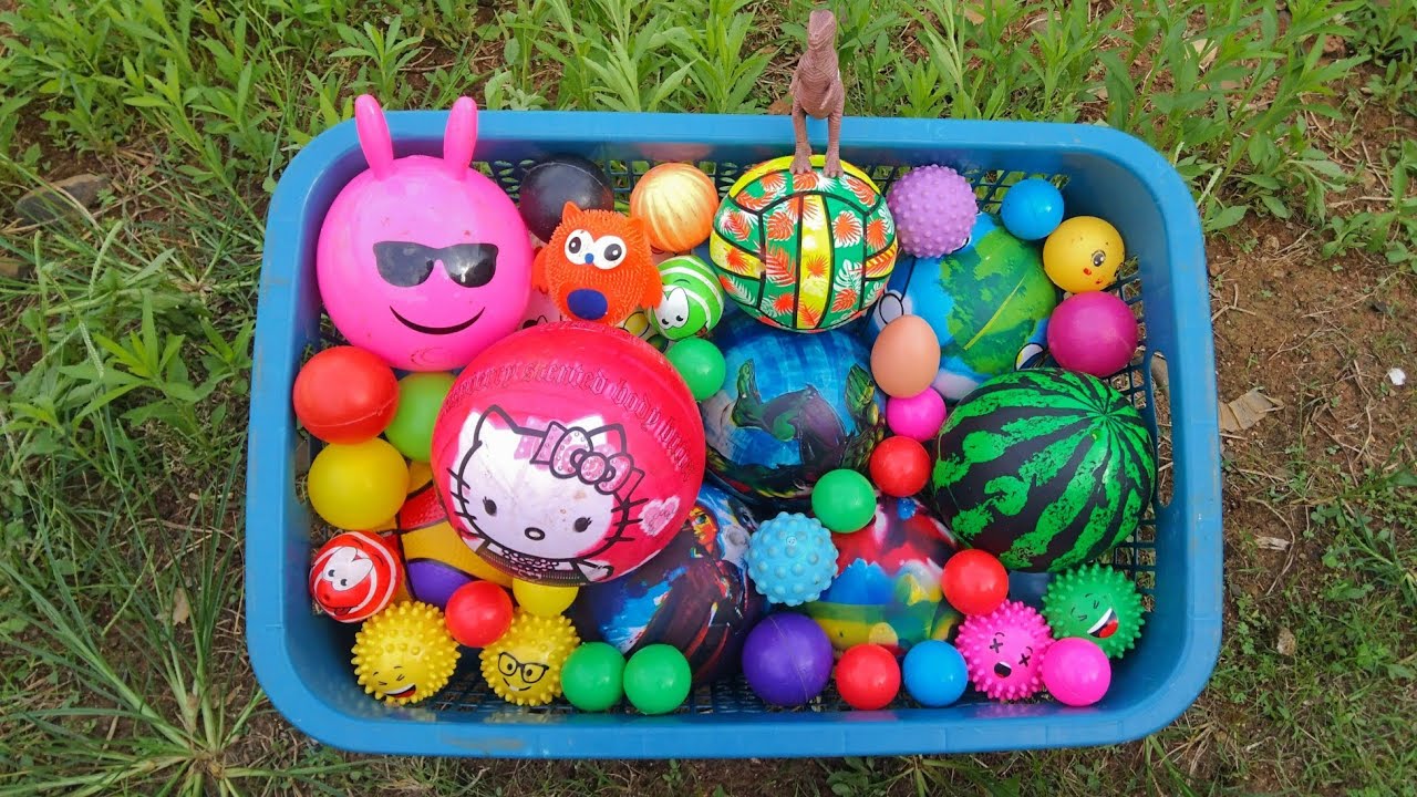 Mencari bola voli, bola basket, bola karakter, bola warna-warni, bola semangka, dan mainan lucu!