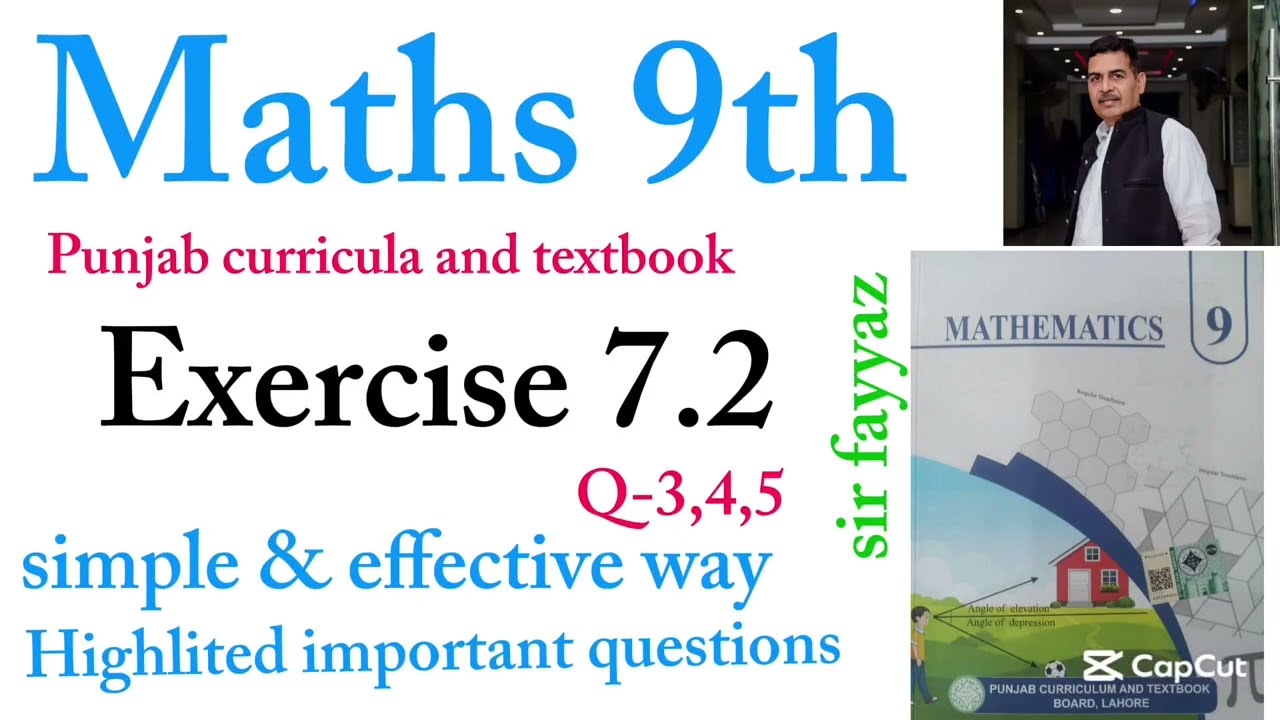Maths class 9th | exercise 7.2 | Q 3,4,5 | ex 7.2 | Coordinate Geometry | 9th | unit 7