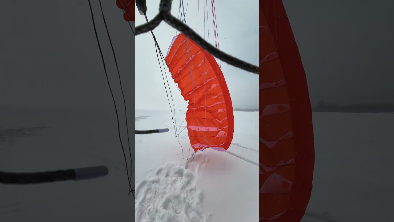 First Parawing Launch Test in Siberia | Learning the Basics #wing #parawing #snow #winter #gopro