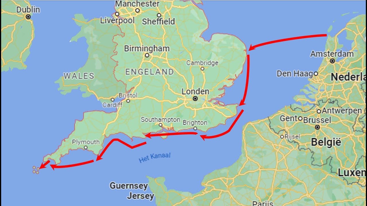 Reis naar de Scilly's en terug 2022 Deel 1 Den Helder - Falmouth