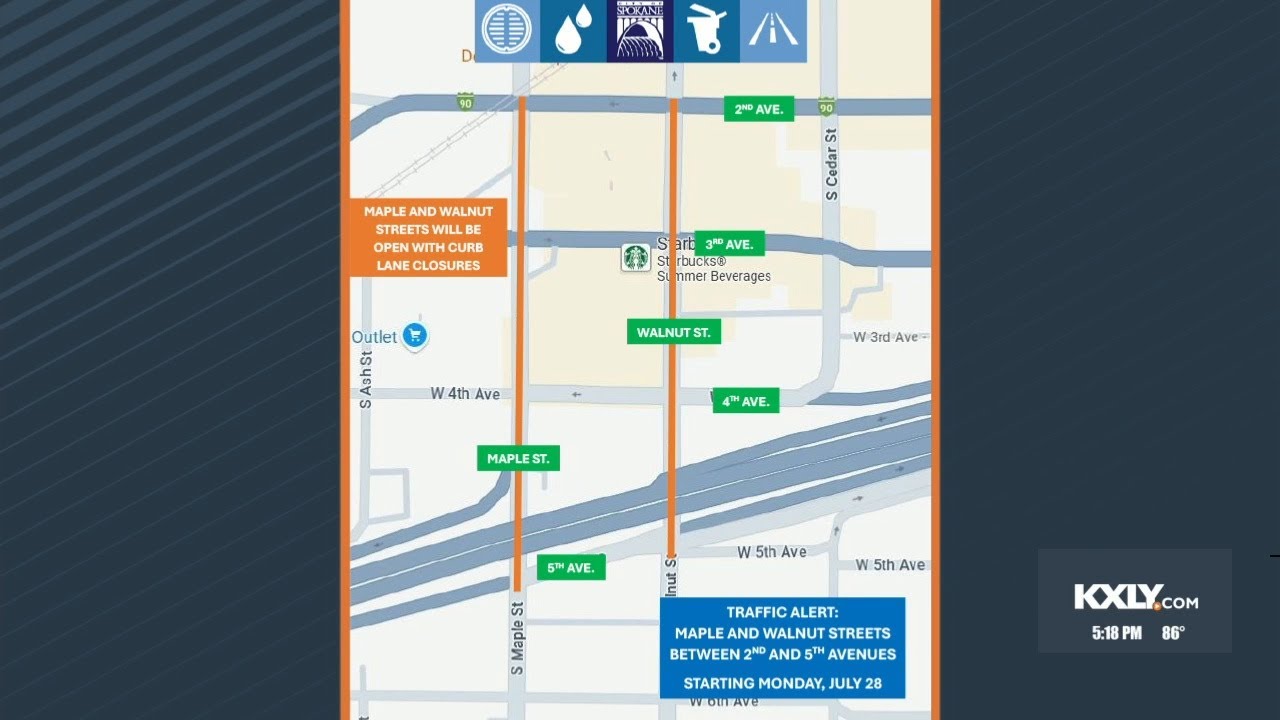 Construction projects in Spokane next week