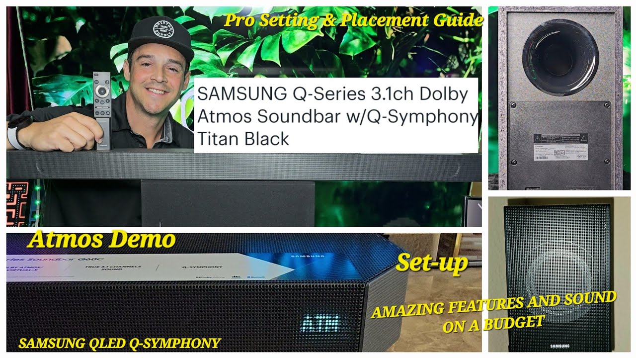 NEW SAMSUNG HW-Q60C 3.1CH DolbyAtmos Q-Symphony Soundbar Review A QLED TV MUST🤔AtmosAudioDemo Setup😉