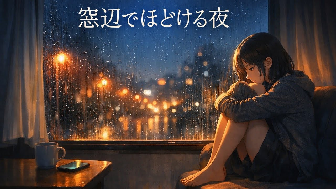 窓辺でほどける夜｜静かな雨の夜に聴きたいアコースティックギター曲