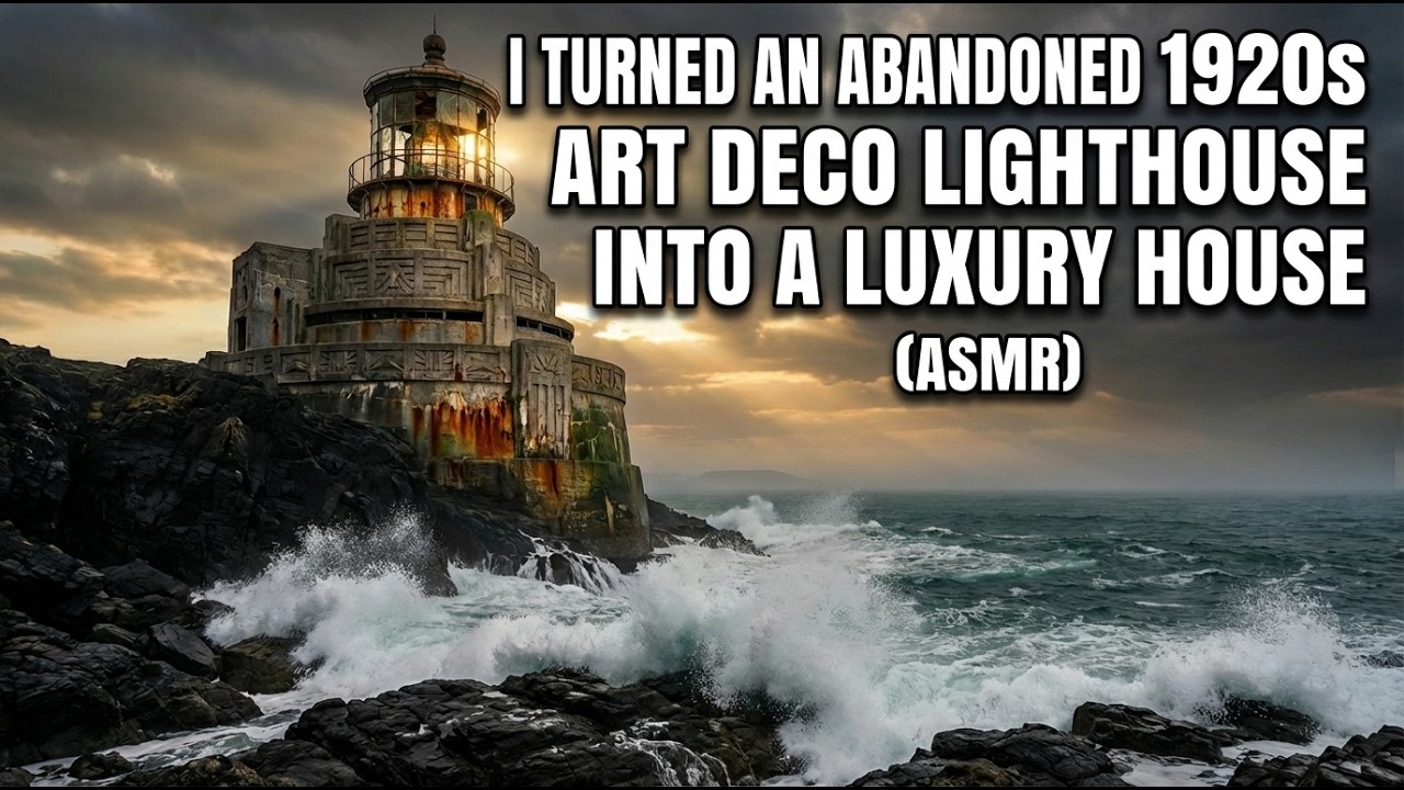 I Turned an Abandoned 1920s Art Deco Lighthouse into a Luxury House (ASMR)