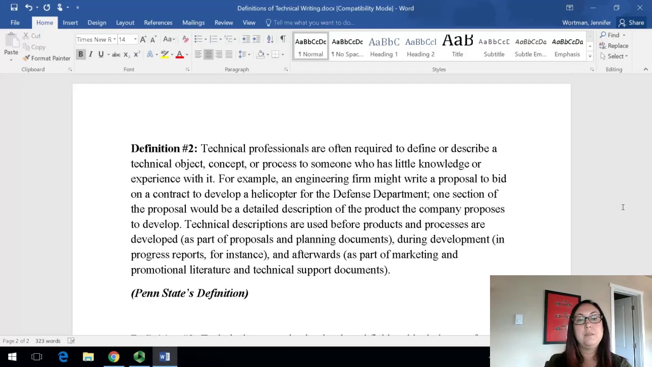 Definitions of Technical Writing