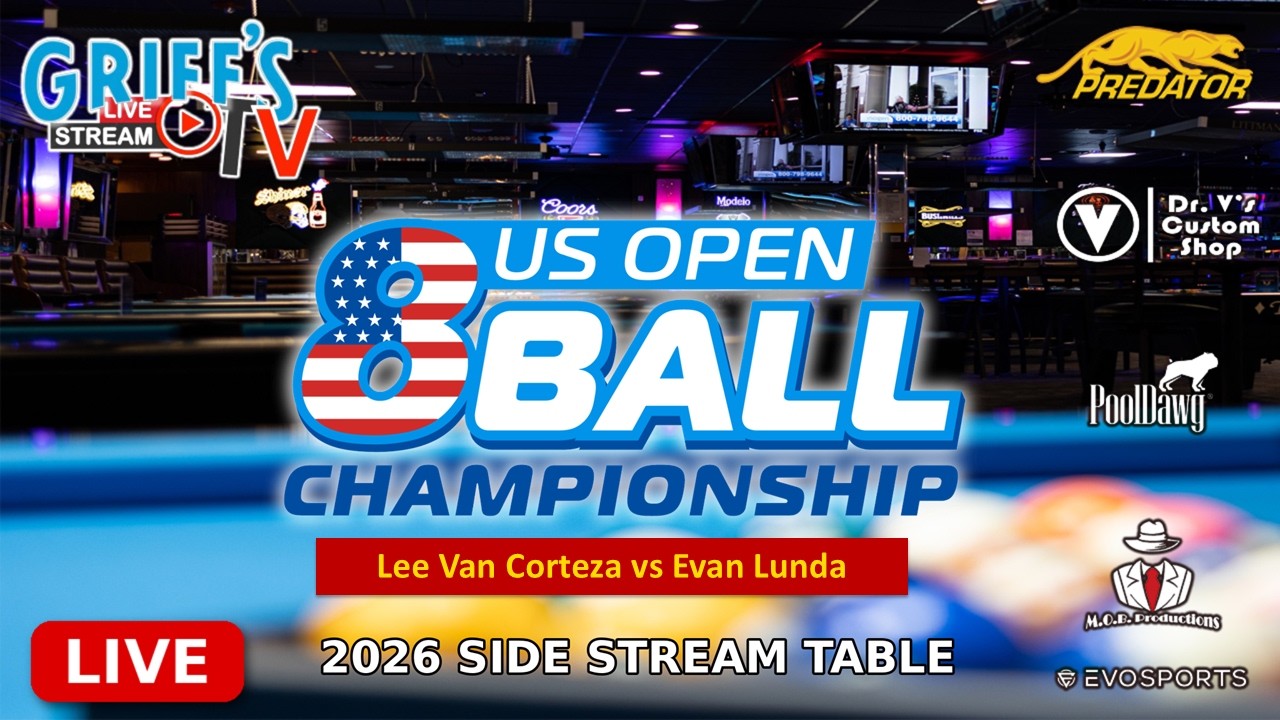 LEE VAN CORTEZA vs EVAN LUNDA - GRIFF'S BAR & BILLIARDS - TABLE 22 | EvoSports
