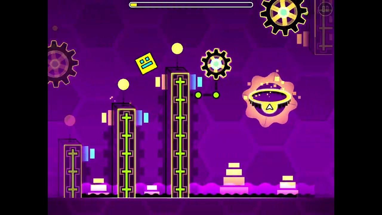 Playing geometry dash!