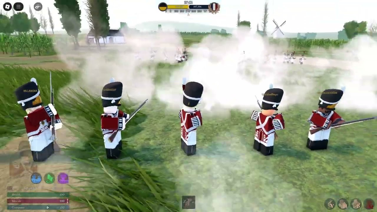 Napoleonic Wars Roblox | Coldstream Grenadiers first battle vs 21e Grens and VF