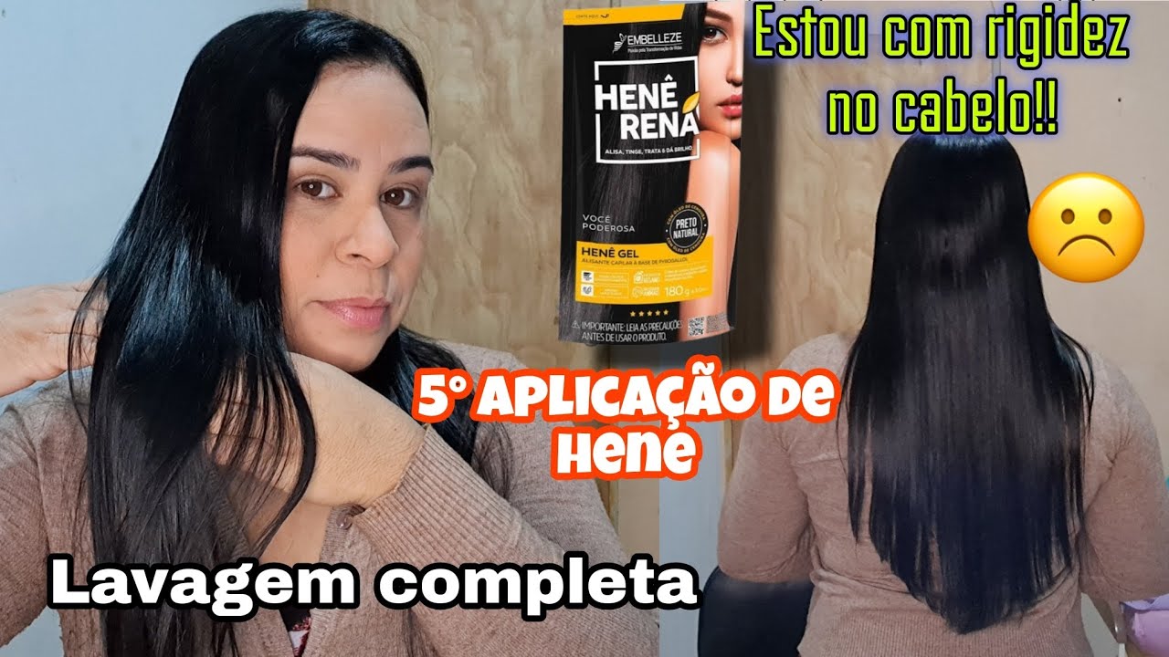 5 ° APLICAÇÃO DO HENE RENA ( PRETO NATURAL) LAVAGEM COMPLETA!!!