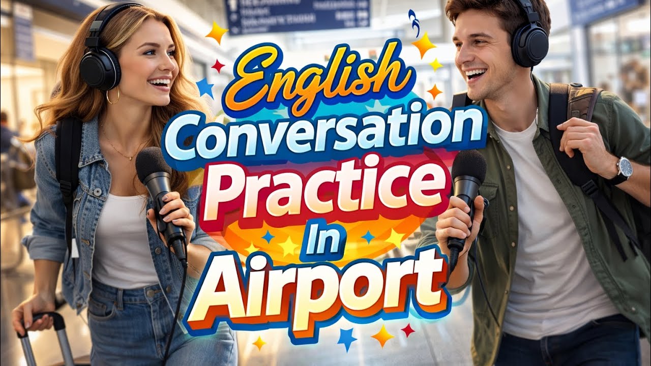 English Conversation Podcast Story | Airport conversation between two friends