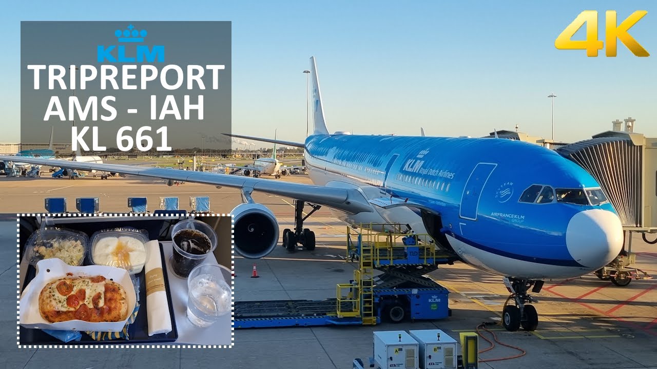 ✈ [4K] TRIPREPORT | KLM | Airbus A330-300 | Amsterdam - Houston GeorgeBush airport | Economy comfort