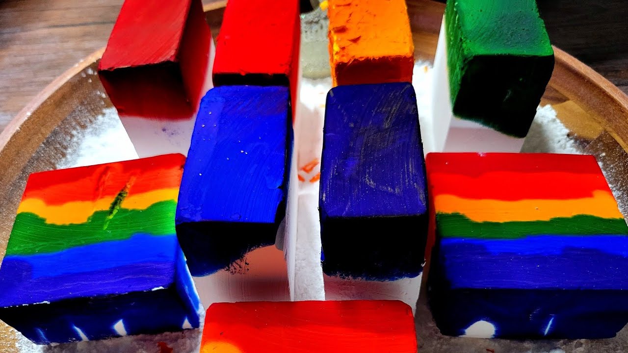 Rainbows & Blocks | 🌈❤️🧡💛💚🩵💜| Dyed Gym Chalk