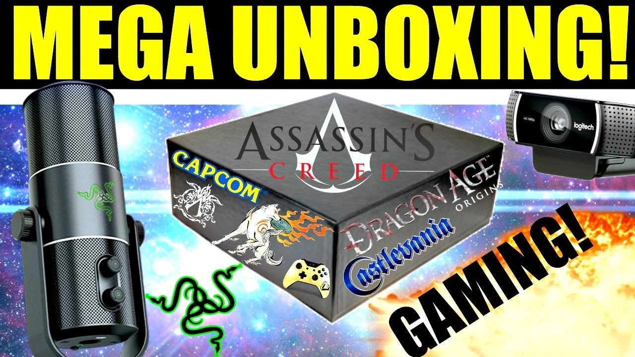 MEGA UNBOXING GAMING! LootGaming, Micro Razer, WebCam Logitech!