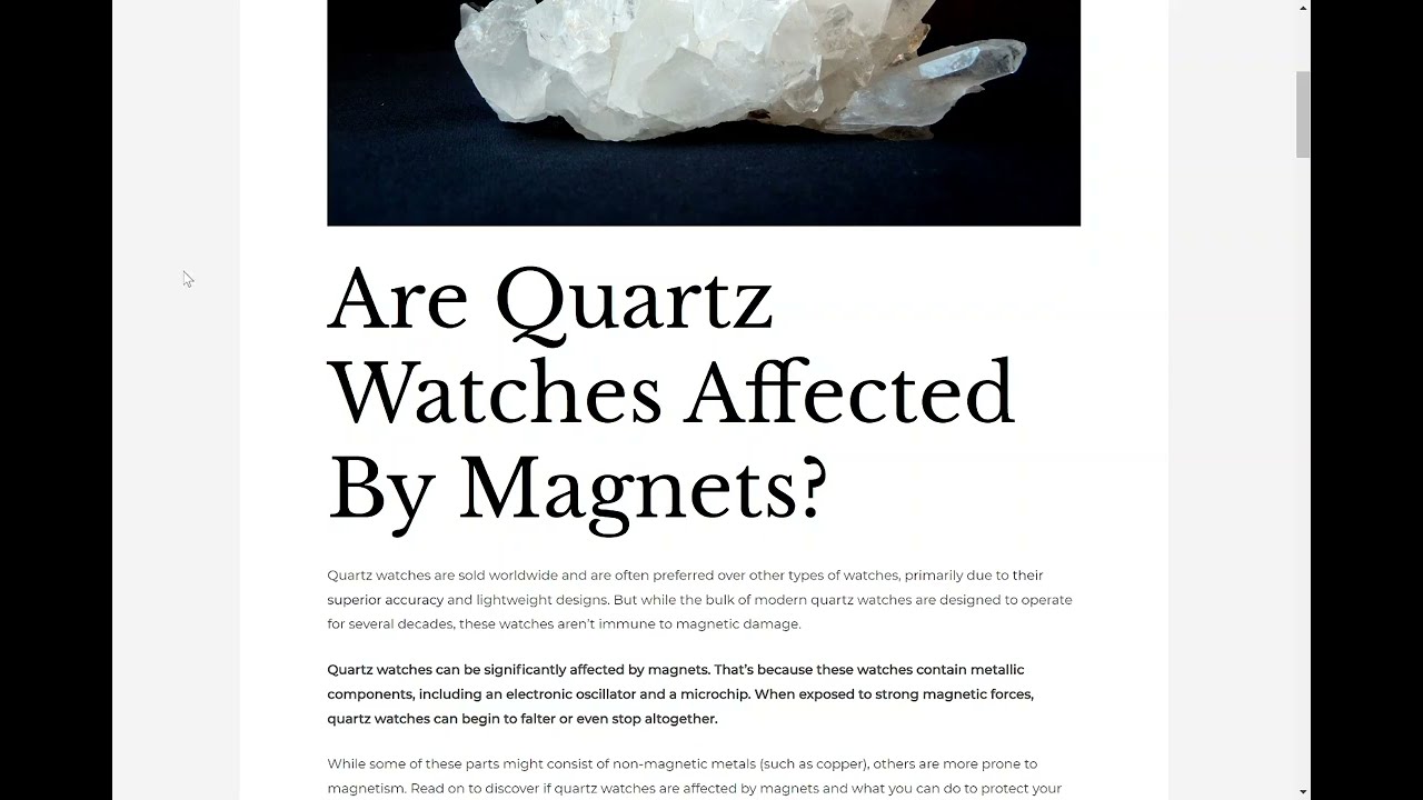 Are Quartz Watches Affected By Magnets?