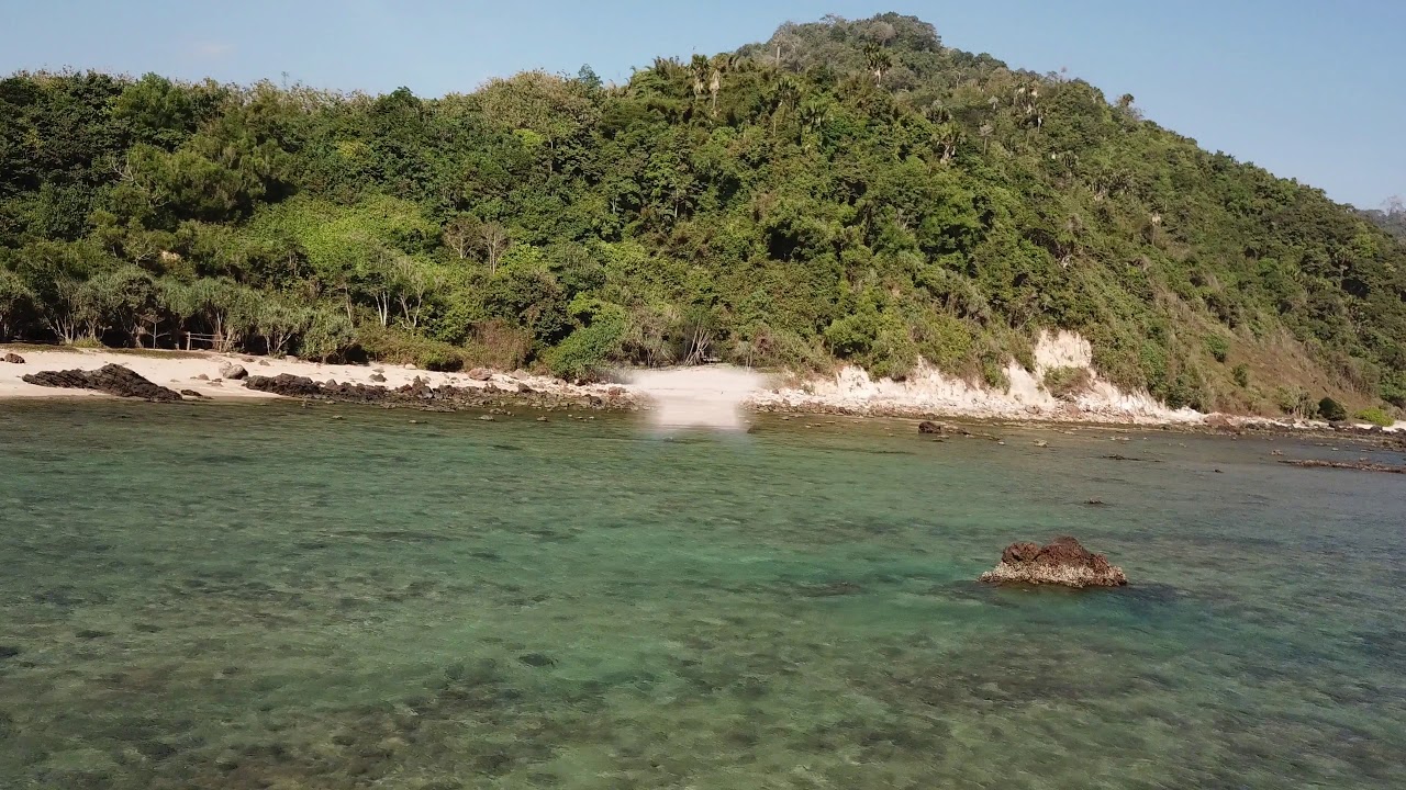 Drone View of Pulau Merah (Red Island) Beach