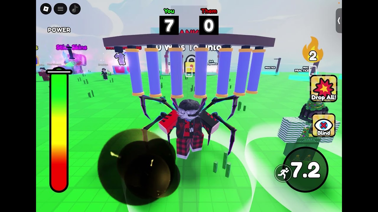 Playing stick drop with my friend (Roblox)