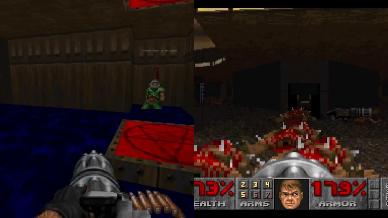 Brutal Doom vs Doom 2 (PC) - Hardest difficulty (Insane) and All Secrets