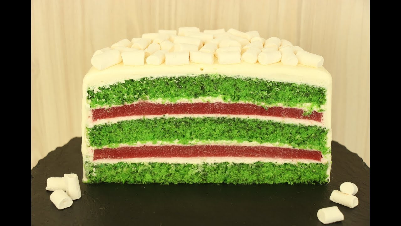 ТОРТ ИЗУМРУД ✧Шпинатный Торт с Клубничным Конфи✧Spinach Cake with Strawberry✧Ispanaklı Pasta Tarifi