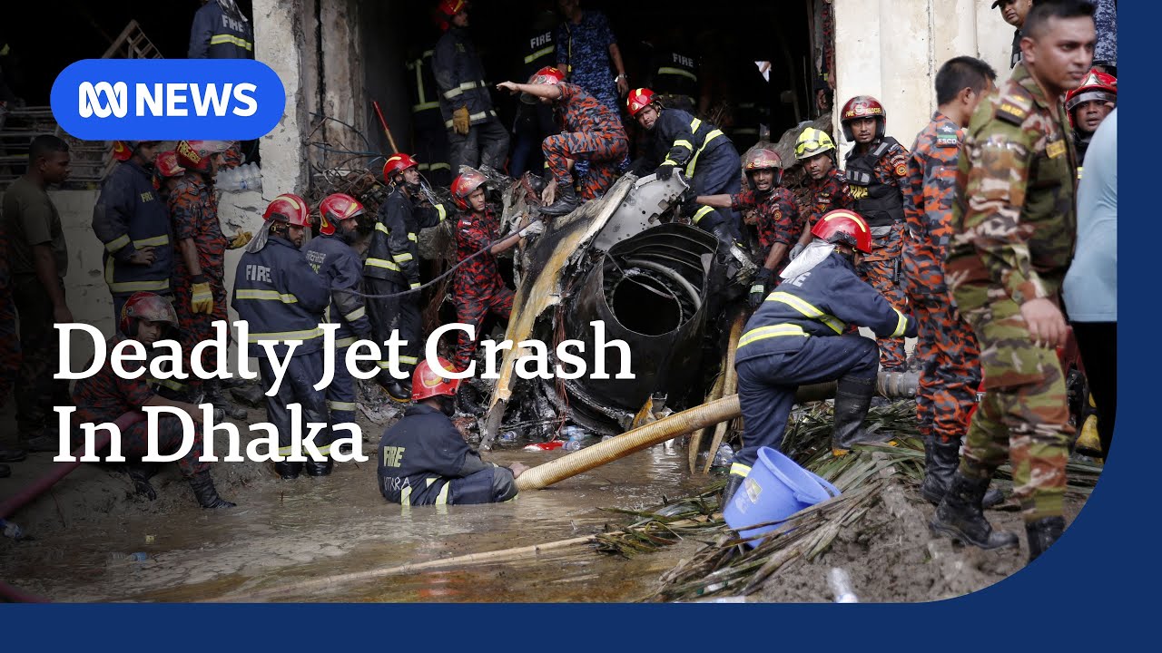 Bangladesh in national mourning after deadly jet crash in Dhaka | ABC NEWS