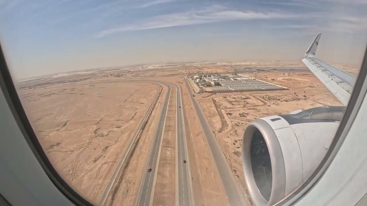 Egypt Air Airbus A320-251N Landing in Riyadh (RUH)