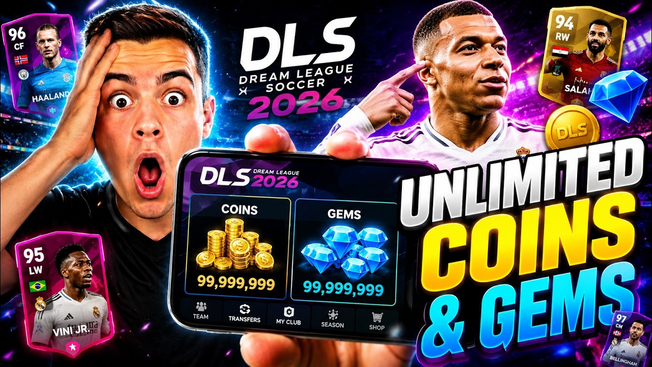 DLS 26 Hack - How To Get Dream League Soccer 2026 Free Coins and Gems (iOS, Android) Best Tutorial
