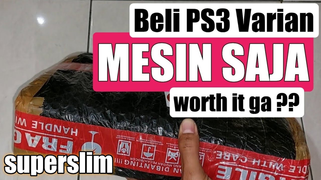 Unboxing PS3 SUPERSLIM varian Mesin Saja