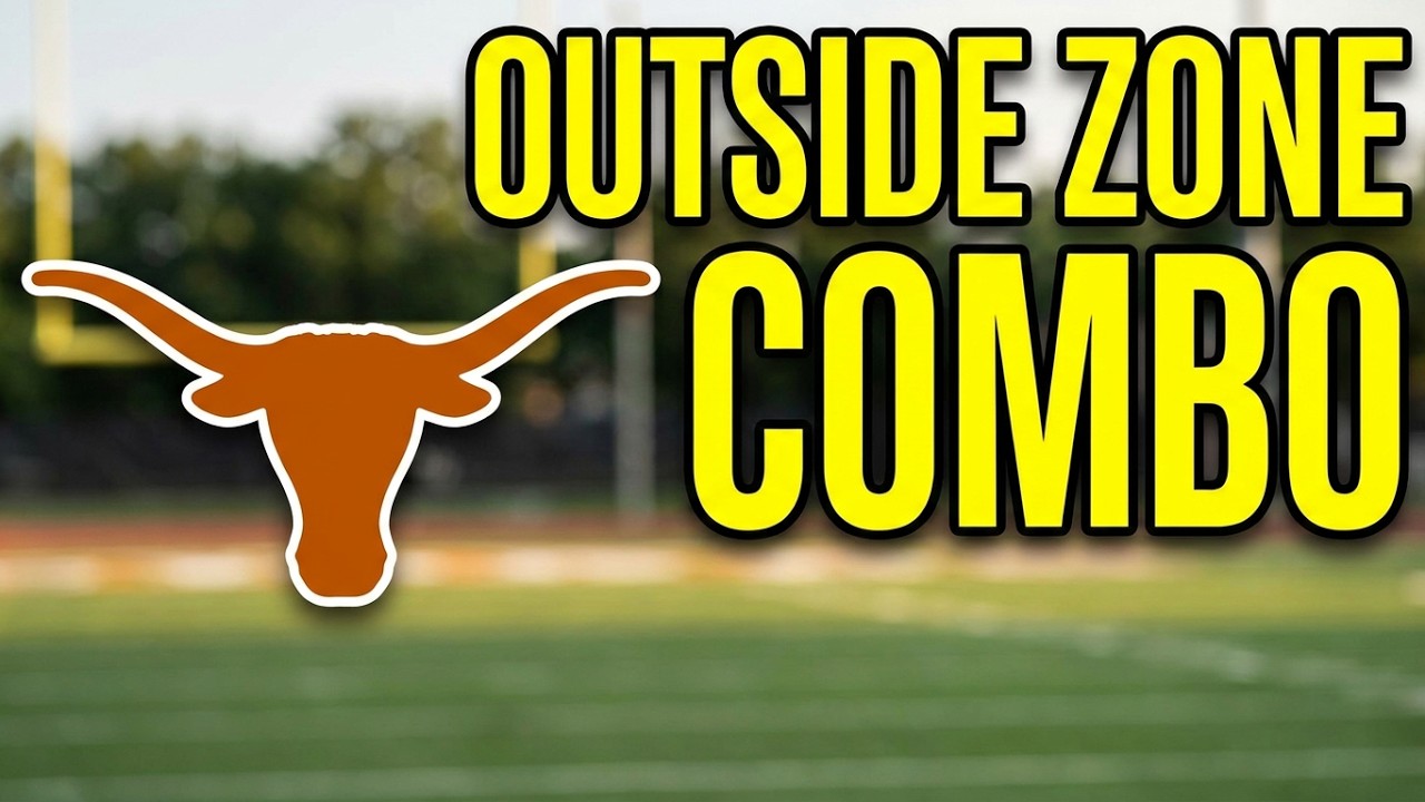 Texas OC/OL coach Kyle Flood - Outside Zone Combo vs 4i Technique
