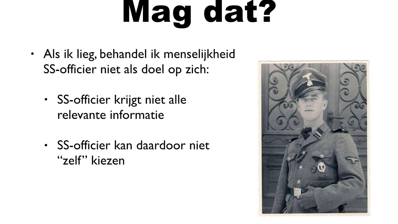 Kant over respect voor menselijkheid en moreel narcisme