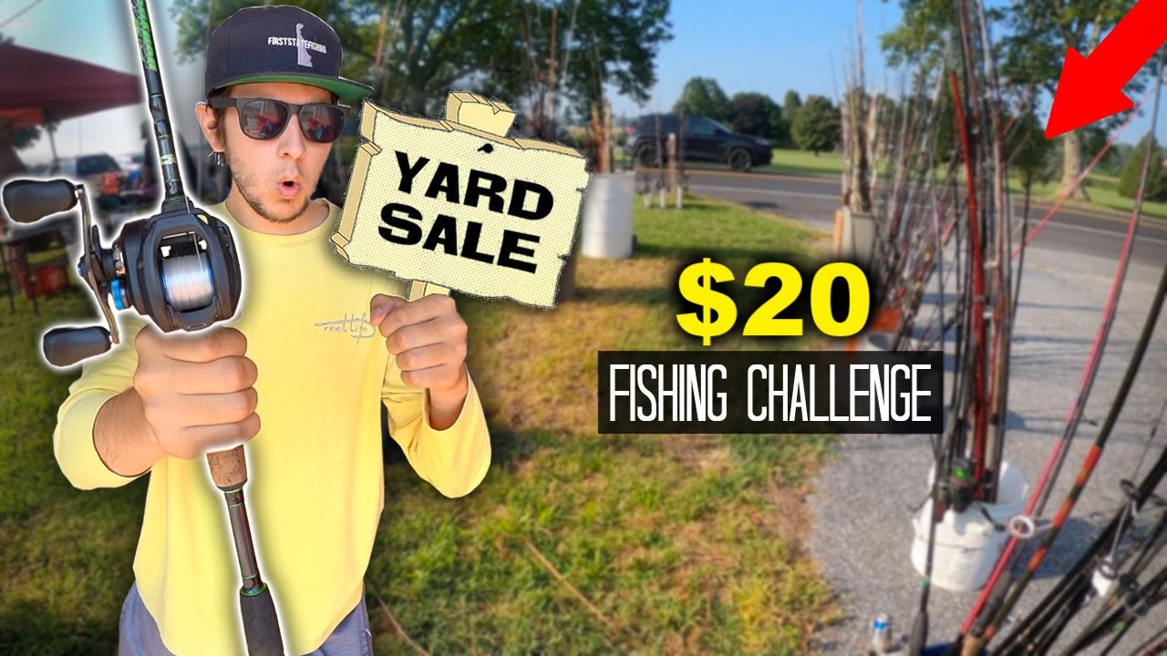 $20 Yard Sale Fishing Challenge!! (Surprising!)