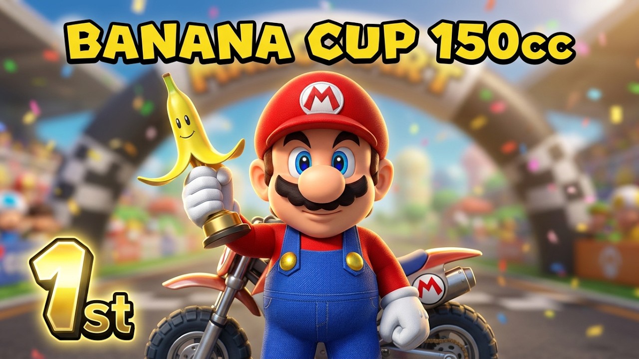 Mario Kart Wii - Banana Cup 150cc (Mario Gameplay)