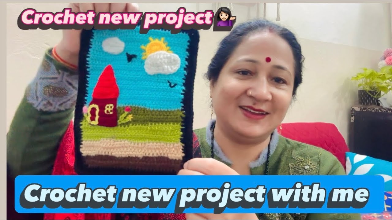 Crochet with me/diy crochet nature scenery/custom orders/small business owner in Uttarakhand 