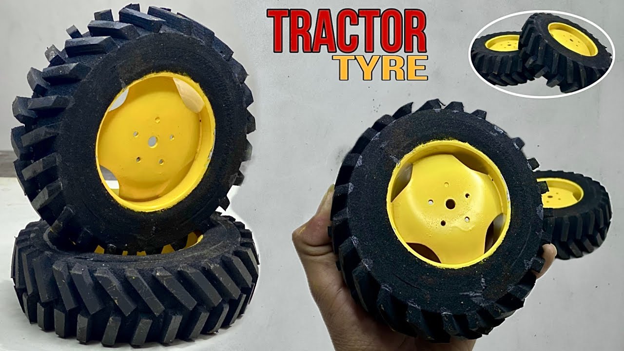 DIY: Create Super Heavy RC john Deere Tractor Tyre with PVC & Rubber