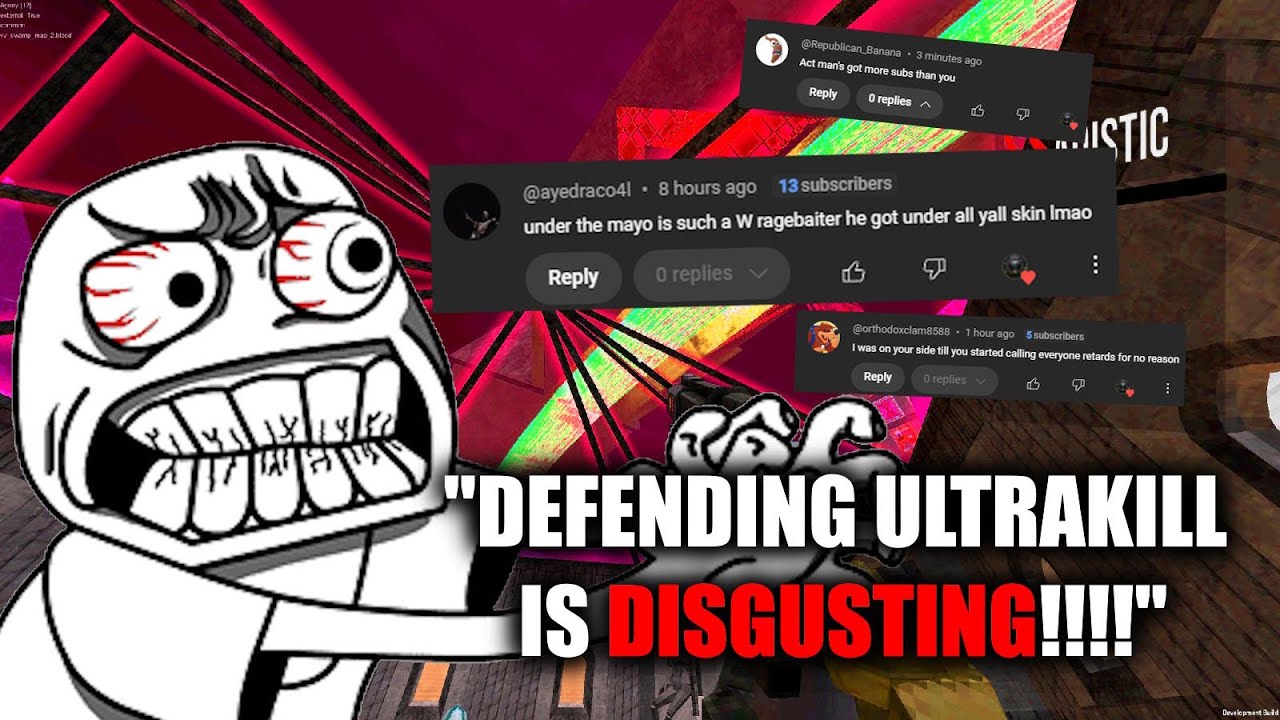 “STOP defending Ultrakill” Angry Youtube comments are “DISGUSTED” by videos lmao