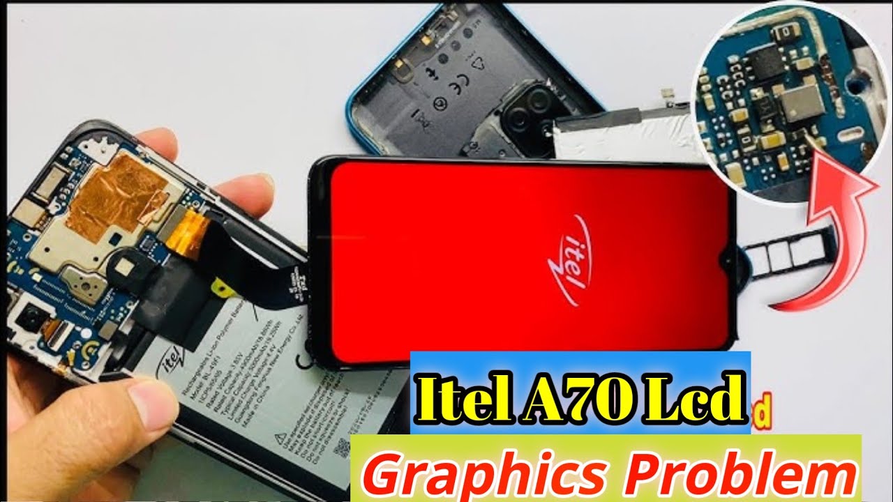 Itel A70 lcd Light And Graphics Problem Solution 💥💥 No light no graphics itel mobile 