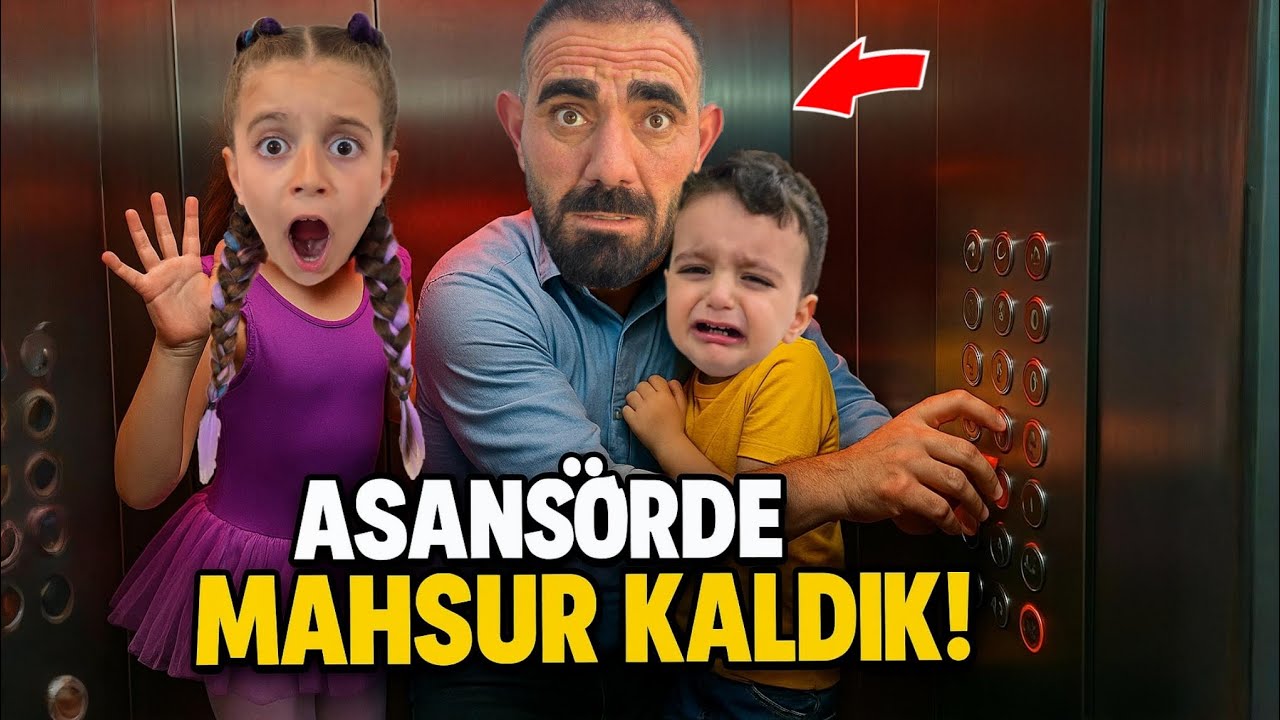 ASANSÖRDE ZORLU ANLAR YAŞADIK!!POYRAZ ELİF BABASIYLA MAHSUR KALDI!!