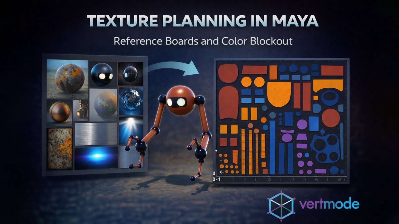 Texture Planning in Maya — Reference Boards and Color Blockout