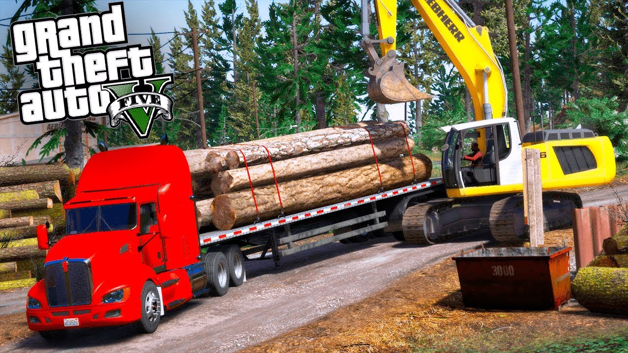 GTA 5 VIDA REAL|CAMIONERO DE MADERA *RUTAS MORTALES*|EdgarFtw