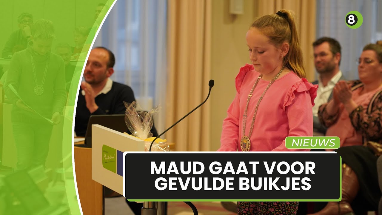 Maud ge&iuml;nstalleerd als kinderburgemeester van de gemeente Montferland
