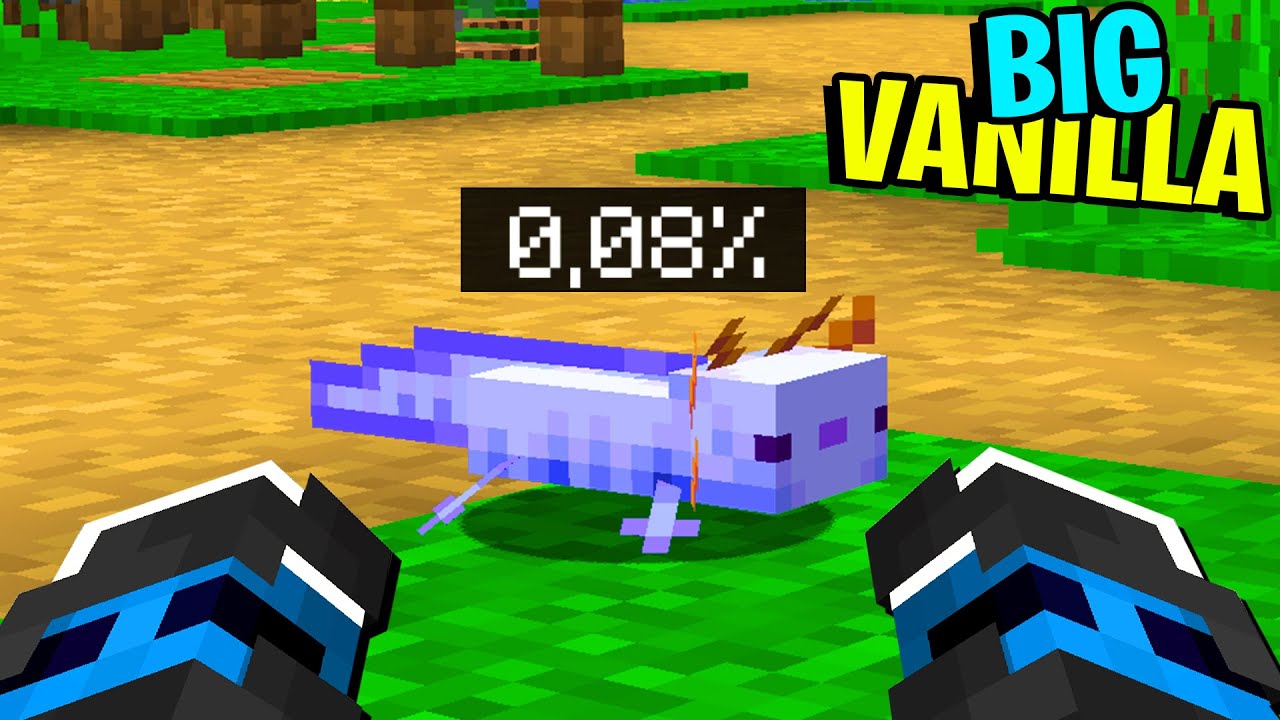 HO TROVATO L'AXOLOTL BLU RARO NELLA BIG VANILLA - MINECRAFT ITA