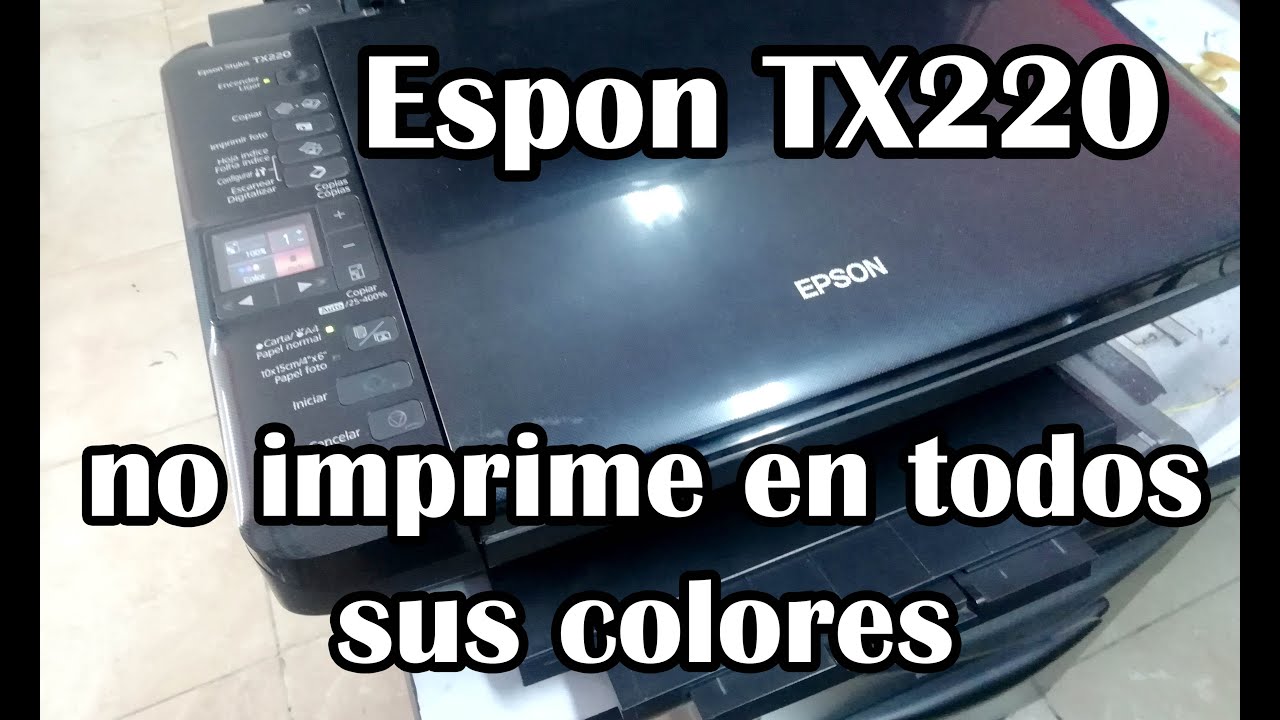 😉Impresora Epson TX220 no imprime en todos sus colores, quitar el aire de las mangueras
