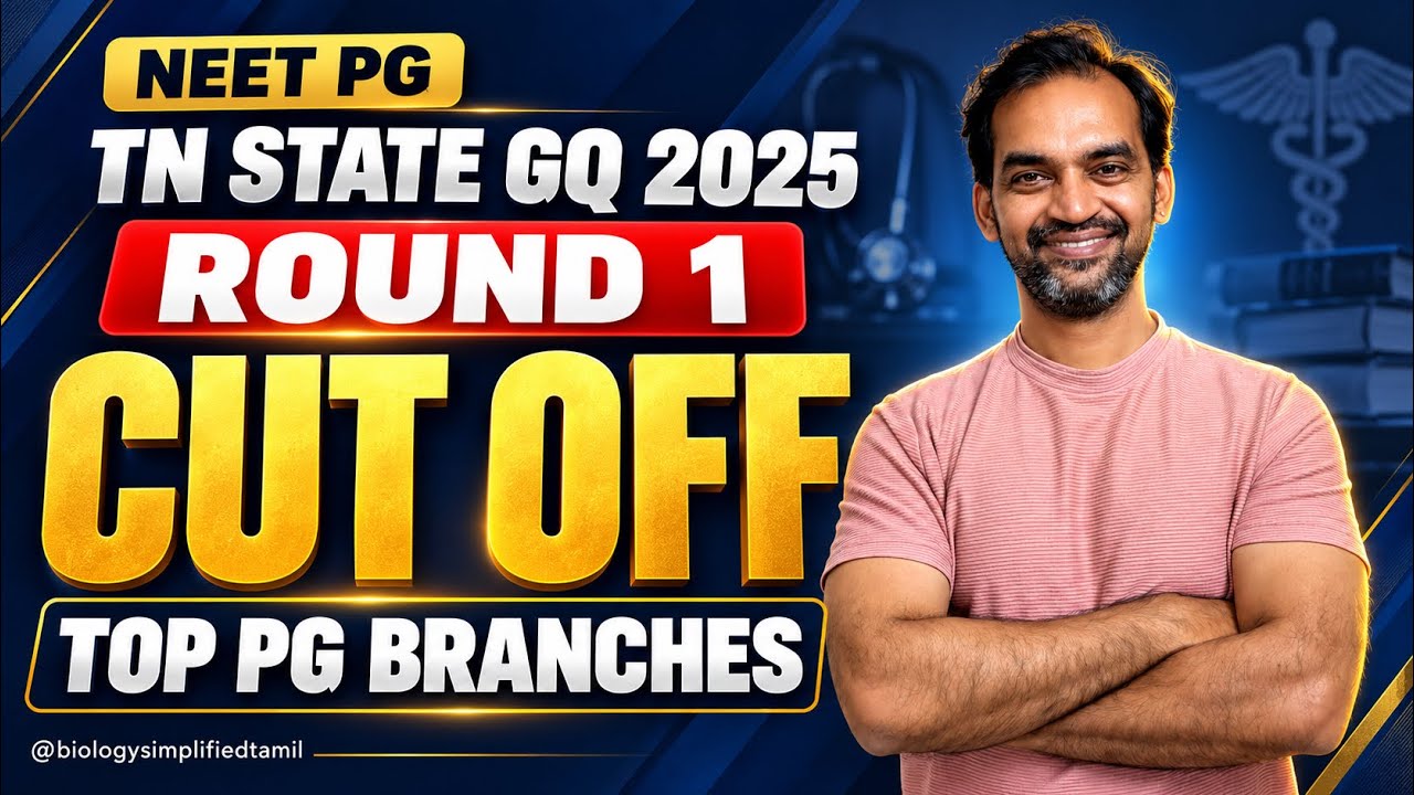 ROUND 1 NEET PG CUT OFF TN State Quota 2025 | Clarity and accuracy 🔥