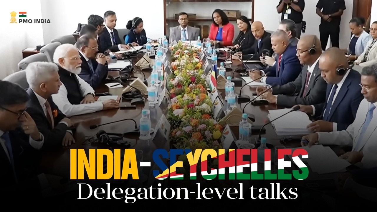 PM Modi holds delegation-level talks with Seychelles President Dr. Patrick Herminie