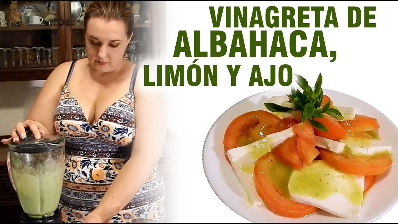 Vinagreta de Albahaca, limón y ajo.