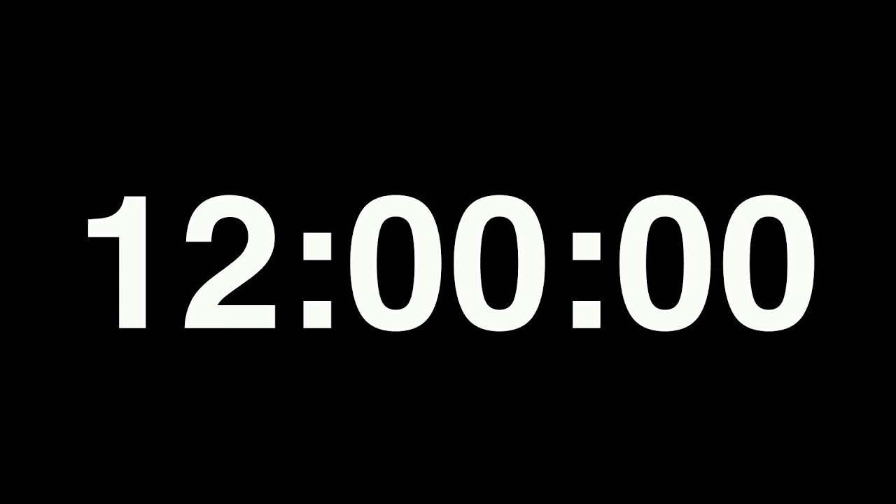 12 Hours Timer with Alarm | Red & White Flash for the Last 30 Seconds | Perfect for Long Focus!