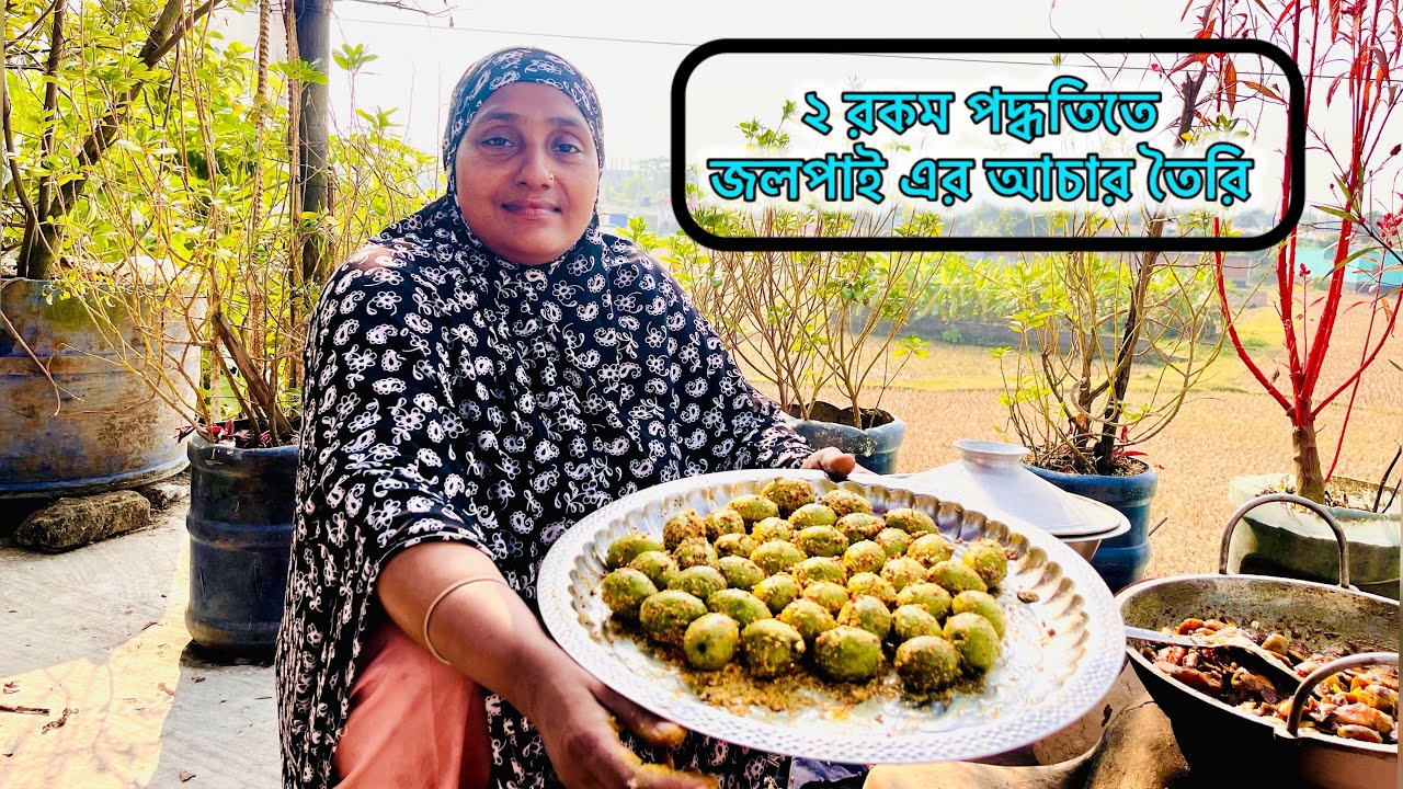 দুইটি ভিন্ন রকম পদ্ধতিতে খুব সহজেই জলপাই এর আচার তৈরির রেসিপি । jolpai er achar.