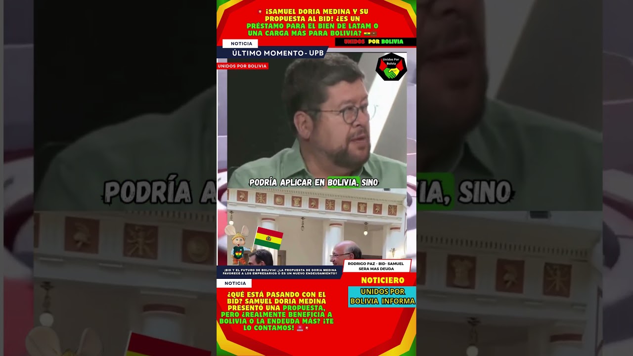 ¡SAMUEL DORIA MEDINA Y SU PROPUESTA AL BID! ¿ES UN PRÉSTAMO PARA EL BIEN 🇧🇴💼